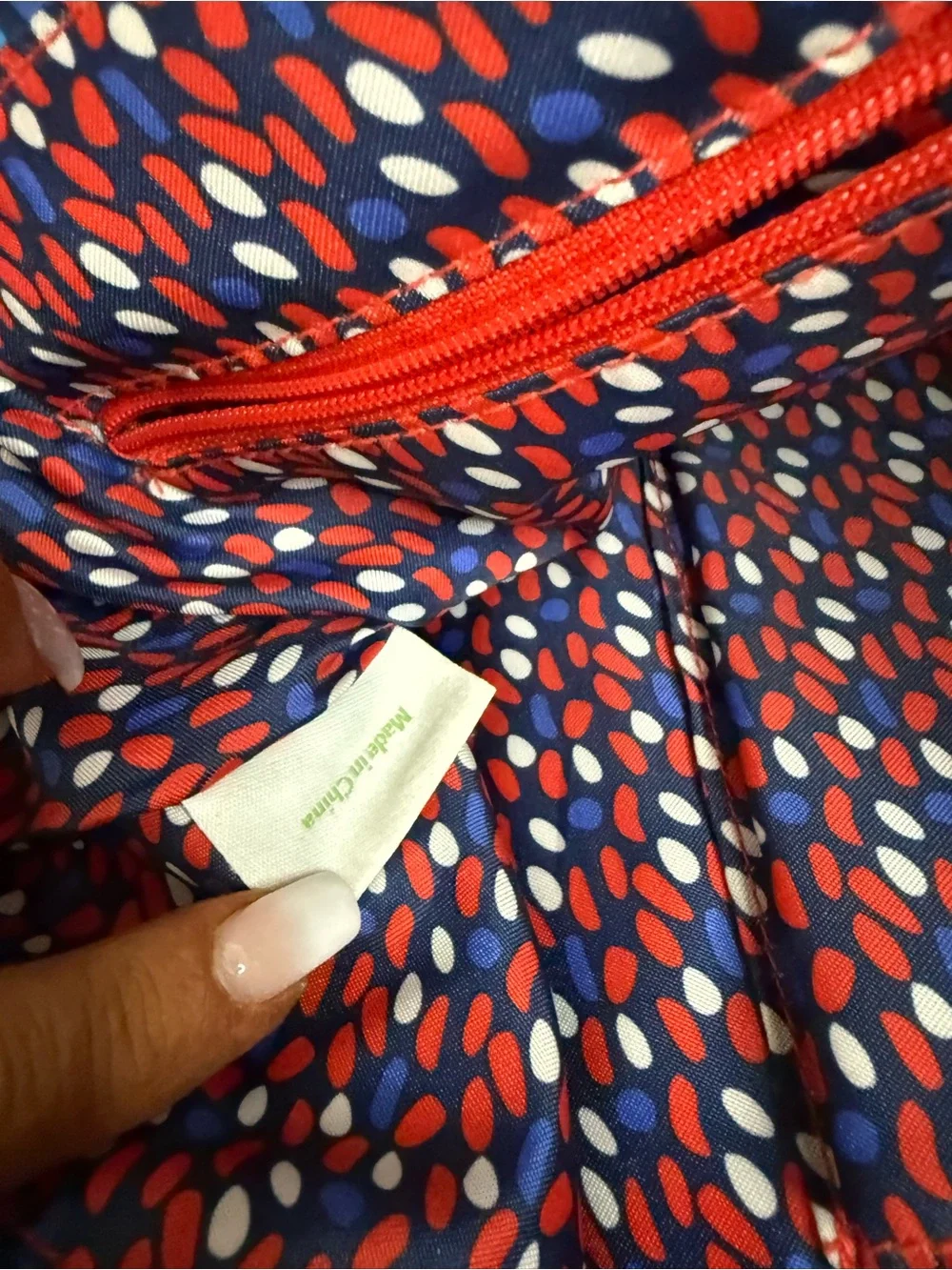Vera Bradley Striped Blue and Red Women’s Backpack Bag medium